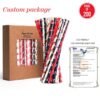 200 Pieces Halloween Paper Drinking Straws - Image 4